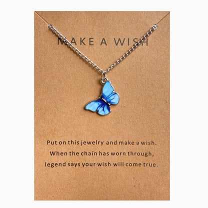 Trendy Affordable Colorful Butterfly Necklaces