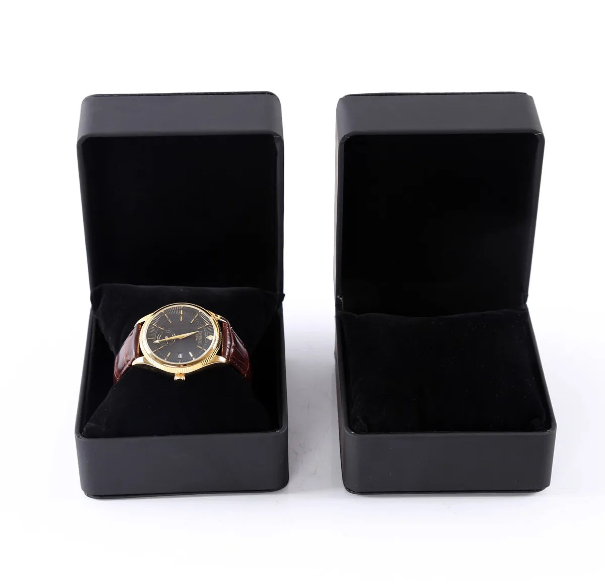 Black Frosted Watch Case High-end Flip Jewelry Storage Box