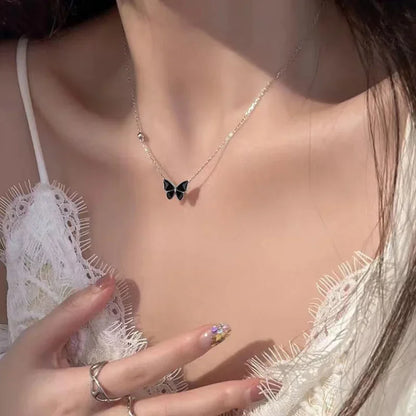 Luxury Black Butterfly Pendant