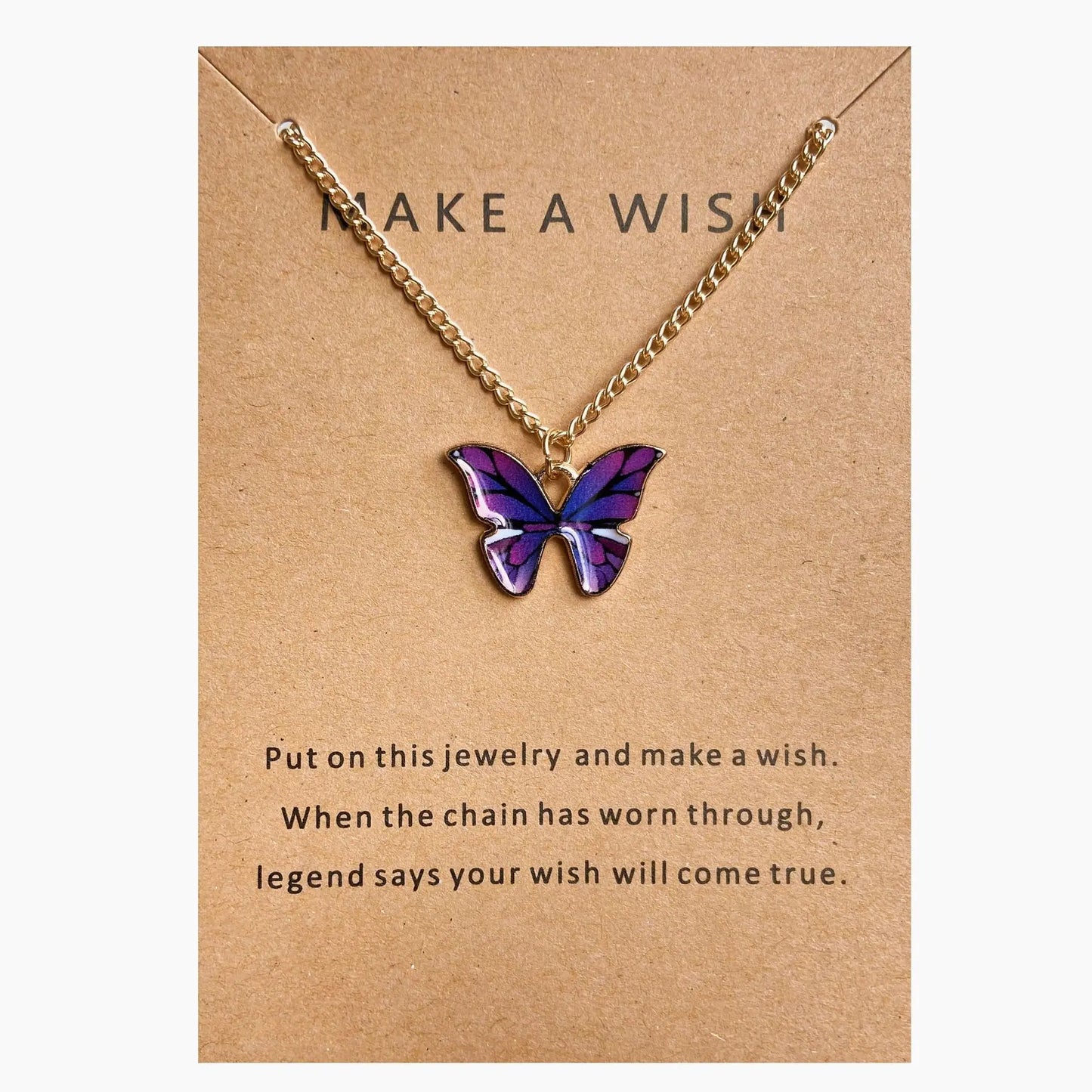 Trendy Affordable Colorful Butterfly Necklaces