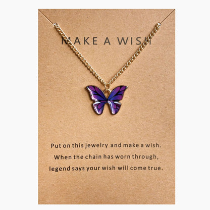 Trendy Affordable Colorful Butterfly Necklaces