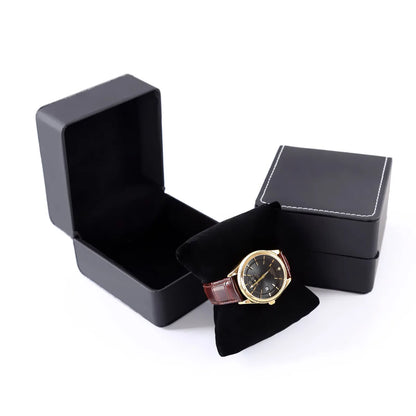 Black Frosted Watch Case High-end Flip Jewelry Storage Box