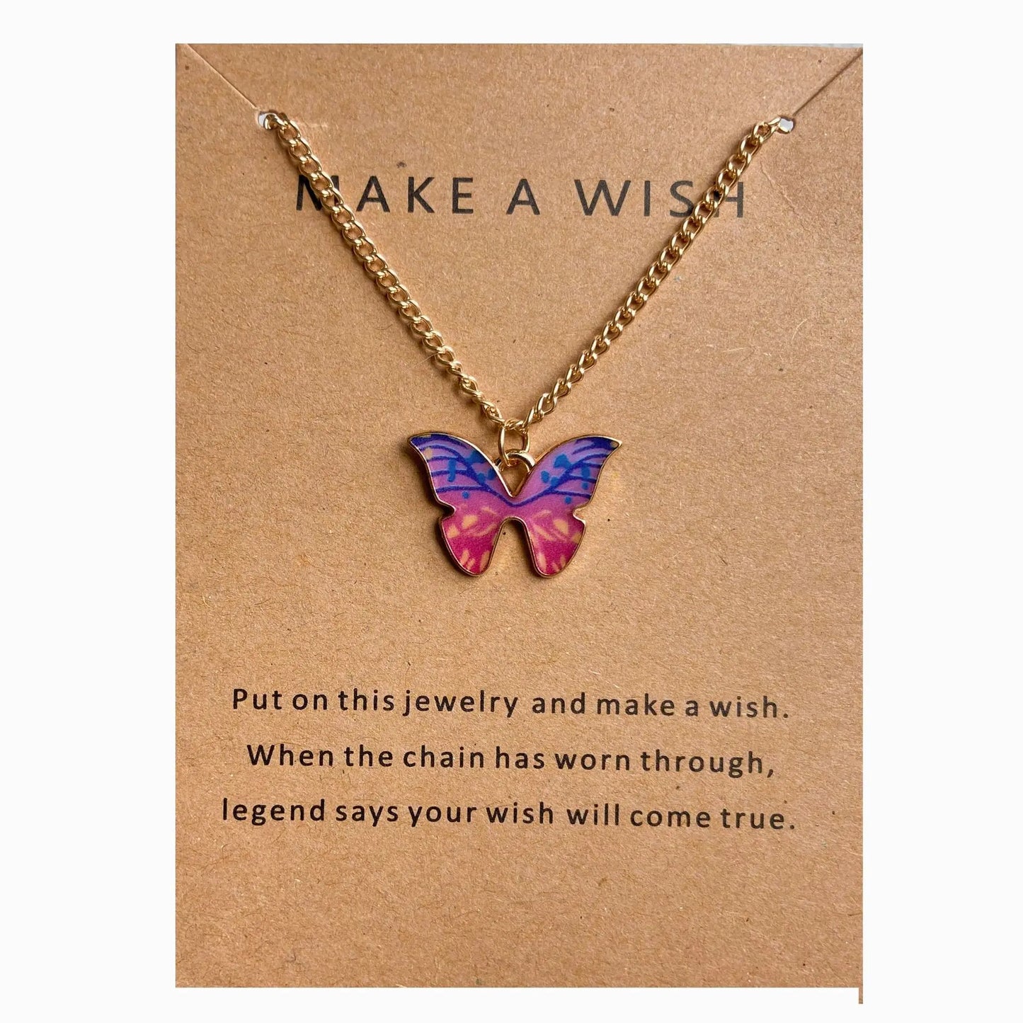 Trendy Affordable Colorful Butterfly Necklaces