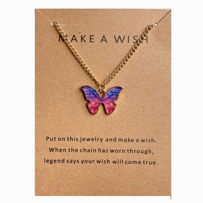 Trendy Affordable Colorful Butterfly Necklaces