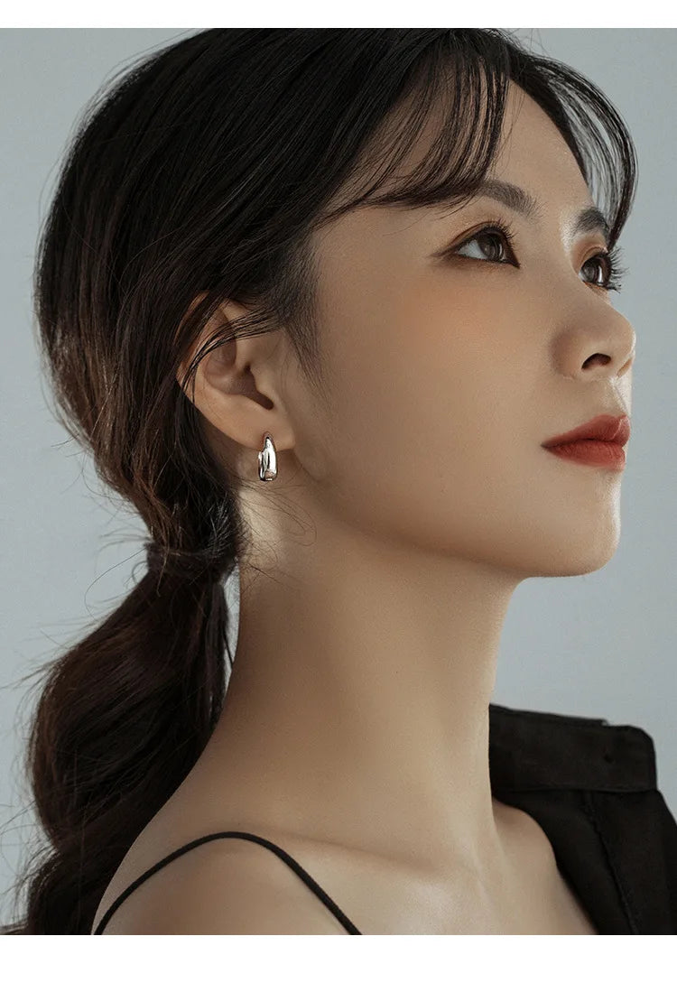 Silver Hot Sale Korean hoop Earrings