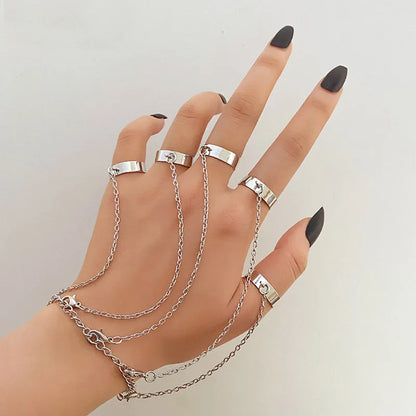 Punk Style Black Wrist Rings