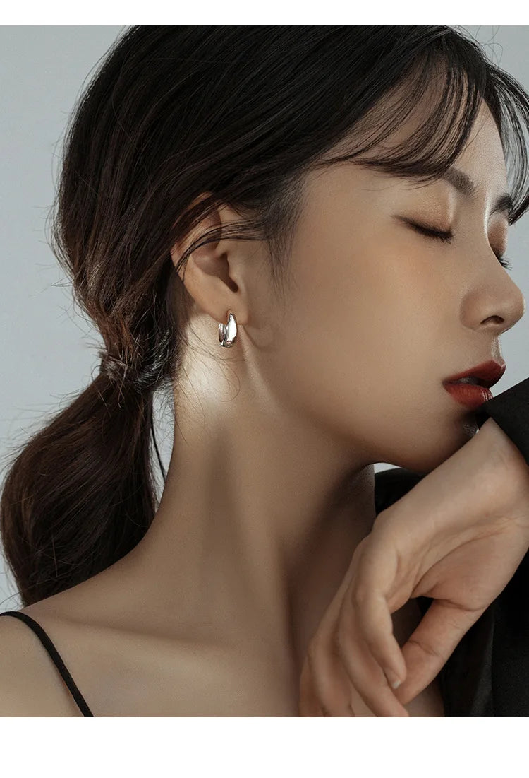 Silver Hot Sale Korean hoop Earrings