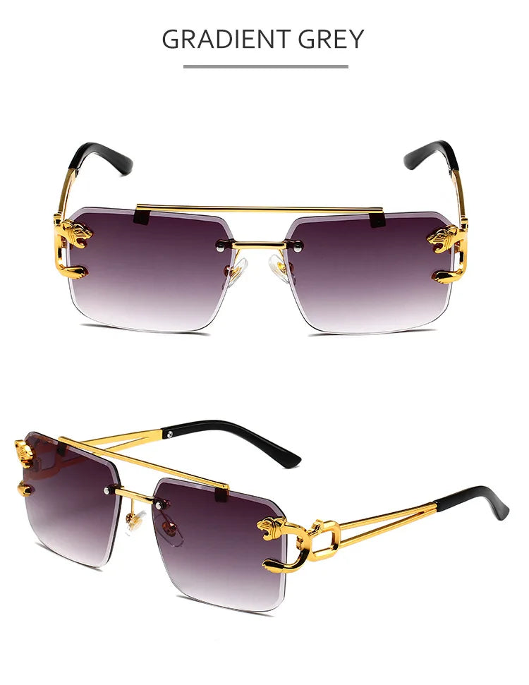 Opulence Optics Rimless Rectangle Sunglasses