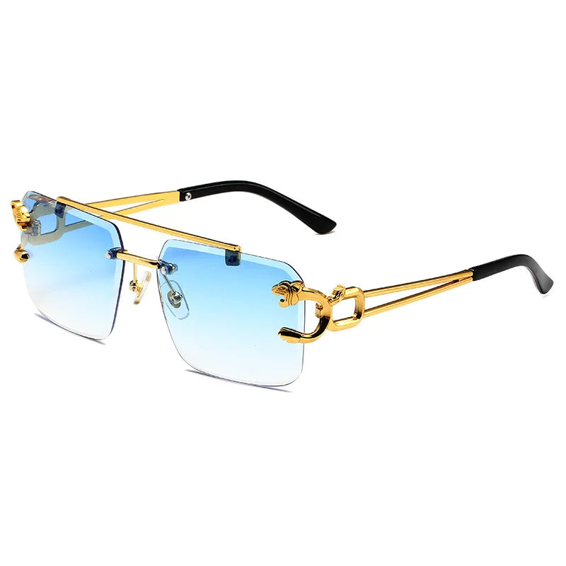 Opulence Optics Rimless Rectangle Sunglasses