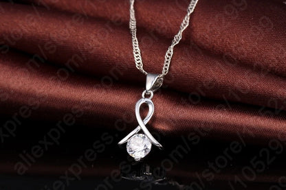 Luxury Cross CZ 925 Sterling Silver Necklace