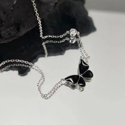 Luxury Black Butterfly Pendant