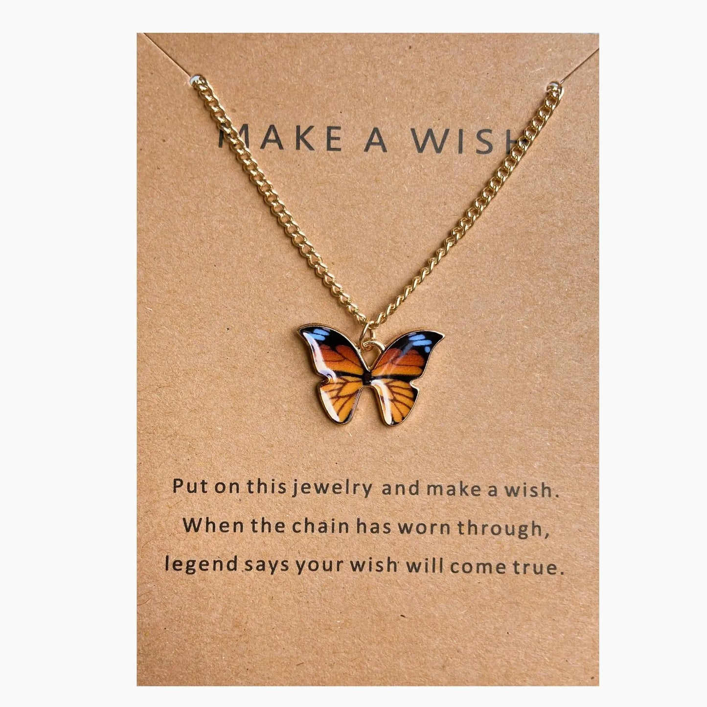 Trendy Affordable Colorful Butterfly Necklaces