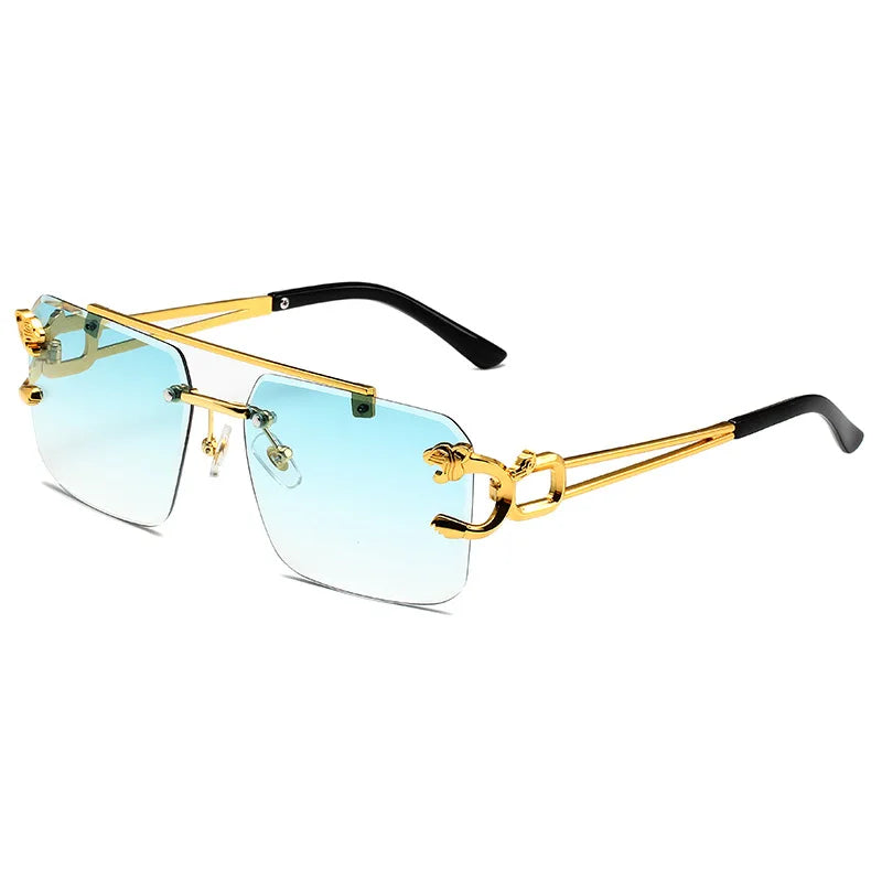 Opulence Optics Rimless Rectangle Sunglasses