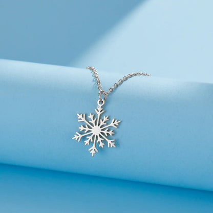 Christmas Snowflake Flower Choker Necklace