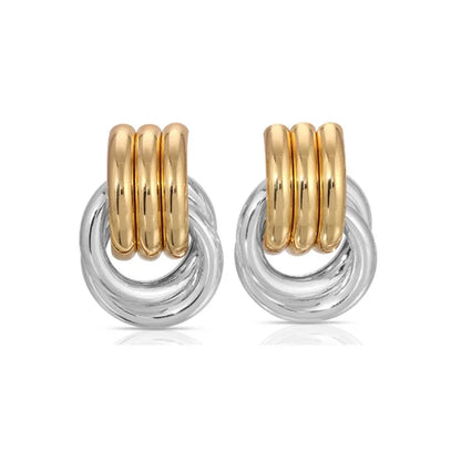 Trendy Texture Circle Twist Knot Earrings