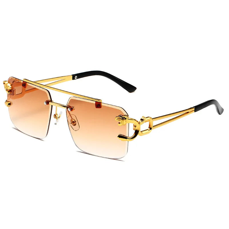 Opulence Optics Rimless Rectangle Sunglasses