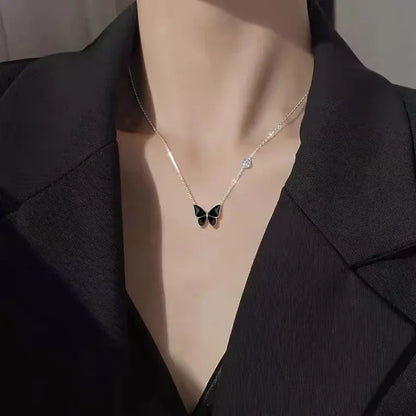 Luxury Black Butterfly Pendant