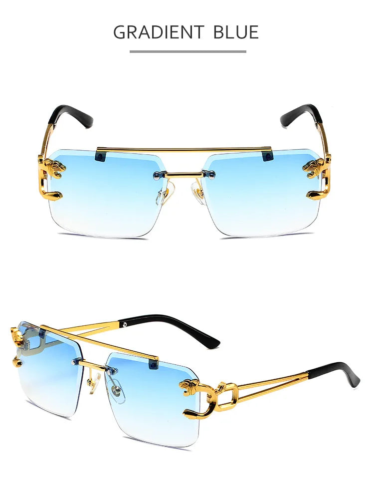 Opulence Optics Rimless Rectangle Sunglasses