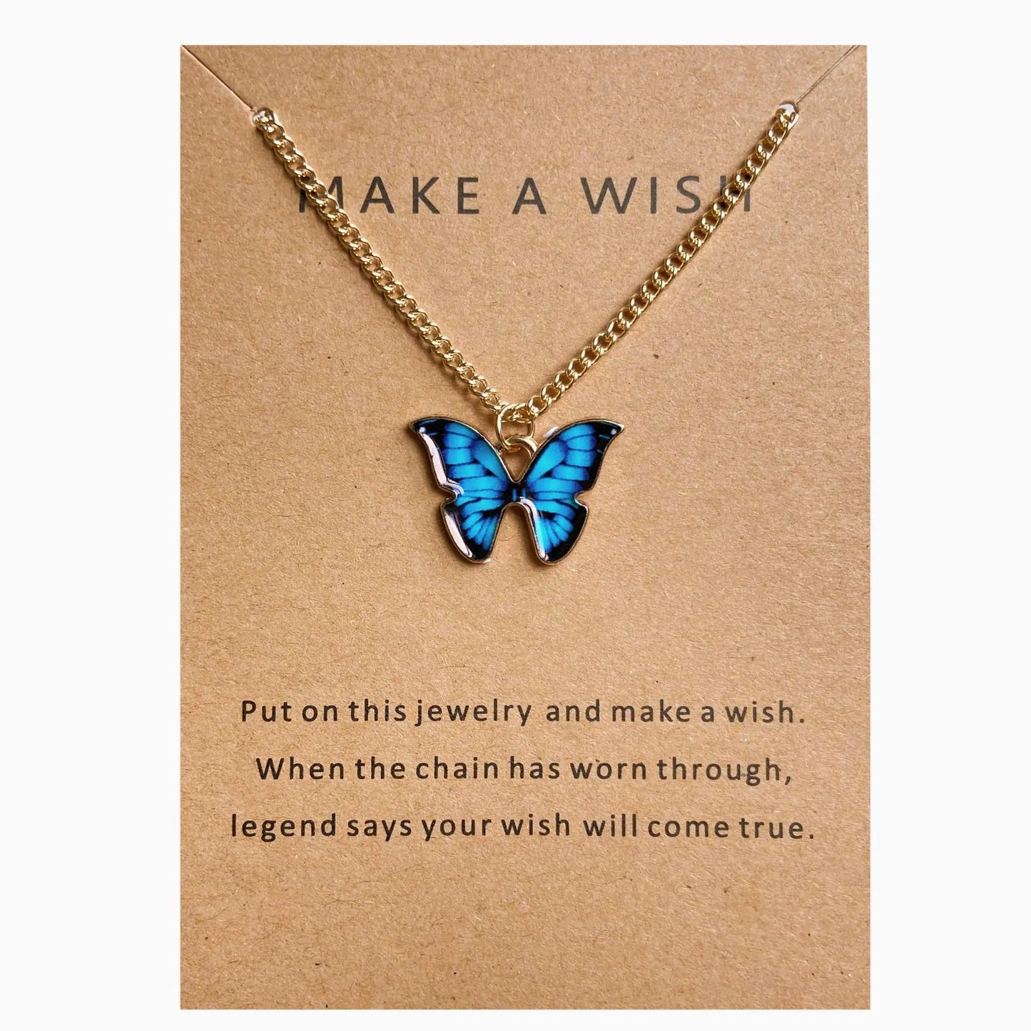 Trendy Affordable Colorful Butterfly Necklaces