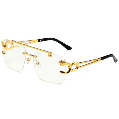 Opulence Optics Rimless Rectangle Sunglasses