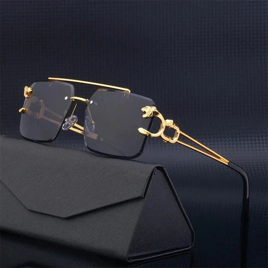 Opulence Optics Rimless Rectangle Sunglasses