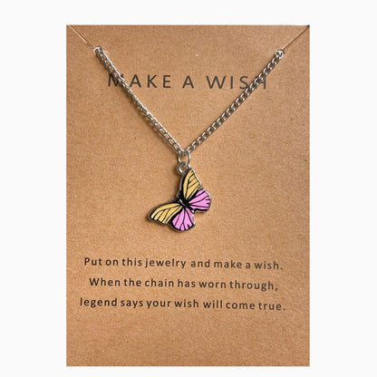 Trendy Affordable Colorful Butterfly Necklaces