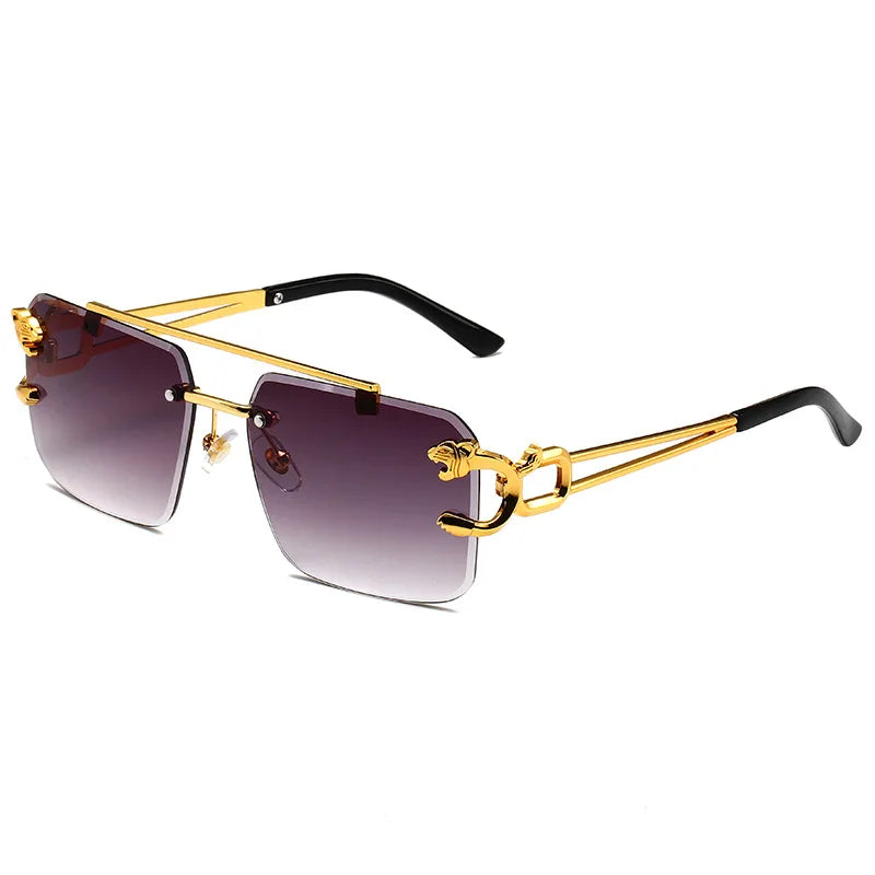 Opulence Optics Rimless Rectangle Sunglasses