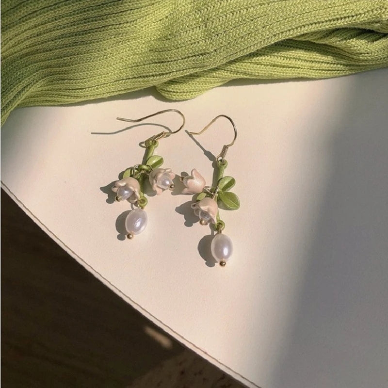 The Valley Pearl Green Ear Hook for Women