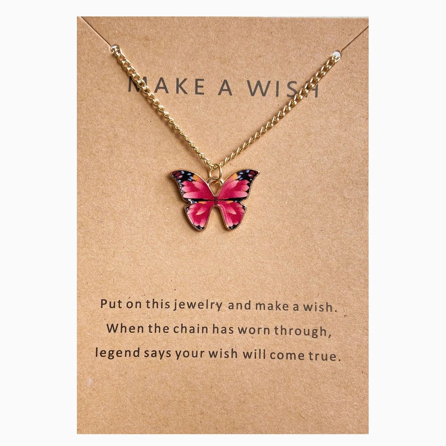 Trendy Affordable Colorful Butterfly Necklaces