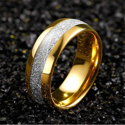 Vintage Stainless Steel Couple Rings Set