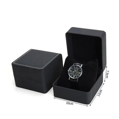 Black Frosted Watch Case High-end Flip Jewelry Storage Box